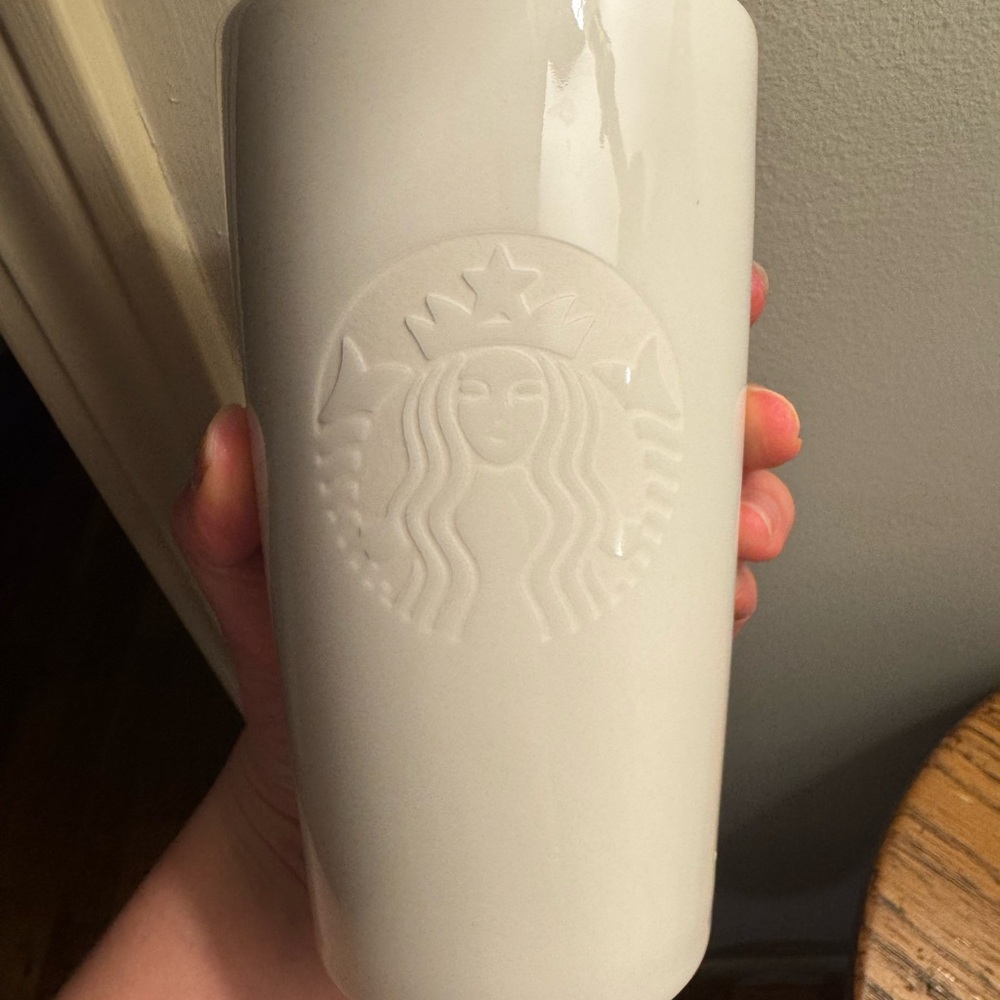 2020 Starbucks White Ceramic Tumbler